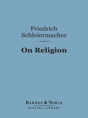 cover image of On Religion (Barnes & Noble Digital Library)